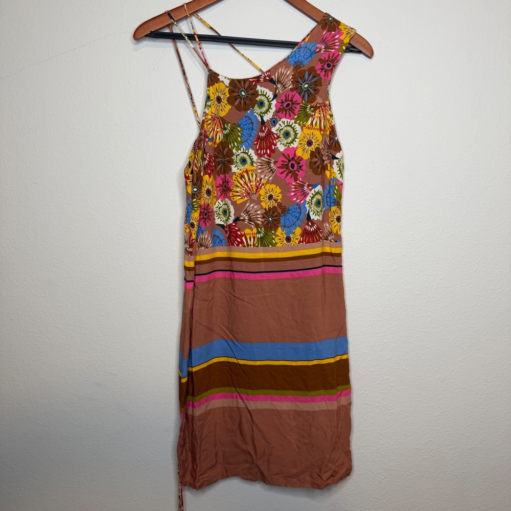Farm Rio Floral Multi Strap Mini Dress Colorful Small Great Condition Boho Beach